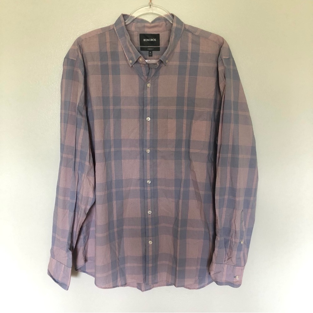Bonobos Plaid Button Down Shirt Standard Fit XL
